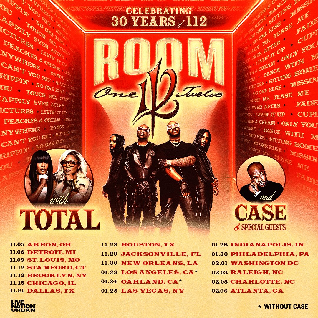 112 Room 112 Tour Poster 2026